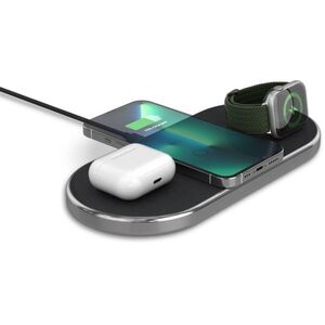 Epico Wireless Charging Base 3in1, fekete PU-bőr - space grey alap kép
