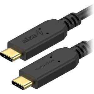 AlzaPower Core USB-C to USB-C 3.2 Gen 1 100W 0.15m, fekete kép