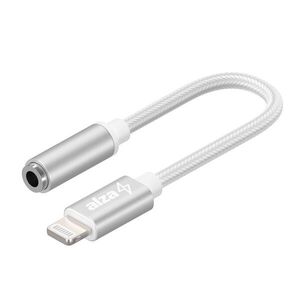 AlzaPower Lightning Mfi (M) to 3.5mm Jack (F) 0.1m, ezüst kép