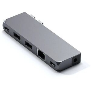 Satechi Aluminium - Hub Mini (1x USB4 96W, 1x HDMI 6 K 60 Hz, 2 x USB-A 3.0, 1x Ethernet, 1x USB-C, 1x Au) kép