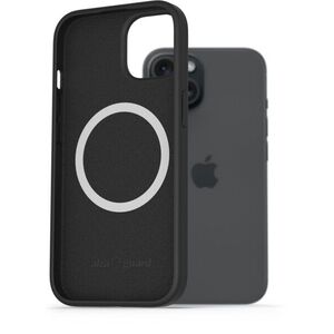 AlzaGuard Silicone Case Compatible with Magsafe iPhone 15 fekete tok kép