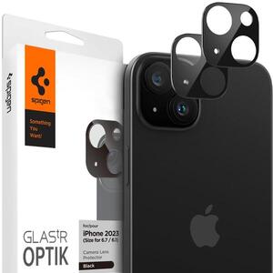 Spigen Glass tR Optik 2 Pack Black iPhone 15/15 Plus/14/14 Plus kép