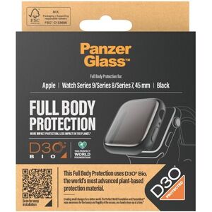 PanzerGlass Apple Watch 9/8/7 45mm D30 tok - fekete keret kép