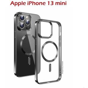 Swissten Clear Jelly MagStick Metallic iPhone 13 mini fekete tok kép