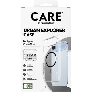 PanzerGlass CARE tok Apple iPhone Air-hez, Urban, átlátszó/fekete, MagSafe kép