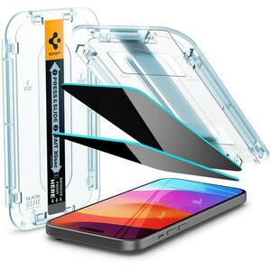 Spigen Glass tR EZ Fit (Privacy) 2 Pack Transparency iPhone 16/15 kép