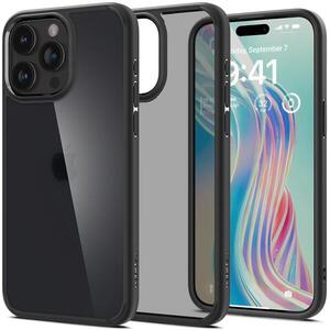 Spigen Ultra Hybrid Frost Black iPhone 15 Pro Max tok kép