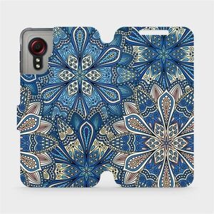 Mobiwear V108P Samsung Galaxy Xcover 5 flipes tok - kék mandala virágok kép