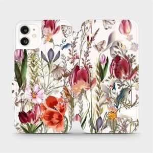 Mobiwear MP01S Apple iPhone 11 flipes tok - virágos rét kép