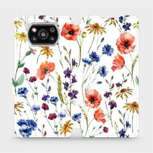 Mobiwear Xiaomi POCO X3 NFC flip tok - MP04S, mezei virágok kép