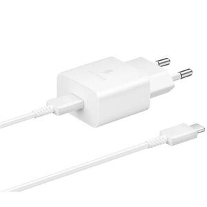 Samsung 15W úti töltőfej + USB-C/USB-C adatkábel White (Bulk) kép