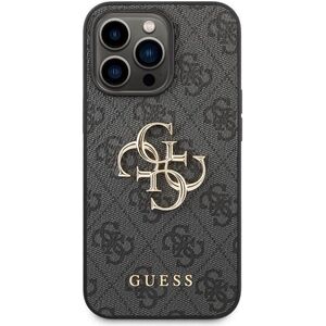 Guess PU 4G Metal Logo iPhone 14 Pro Max Grey tok kép