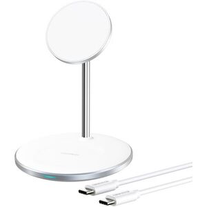Choetech 2-in-1 Wireless Charger Holder (for iPhone MagSafe + AirPods) White kép