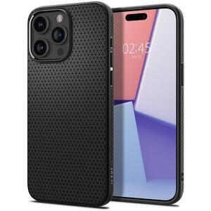 Spigen Liquid Air Matte Black iPhone 15 Pro Max tok kép