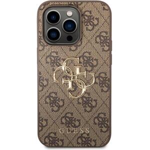 Guess PU 4G Metal Logo iPhone 15 Pro barna tok kép