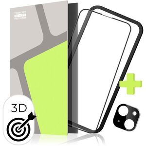 Tempered Glass Protector iPhone 15, kameravédő fólia, felhelyező keret, Case Friendly kép