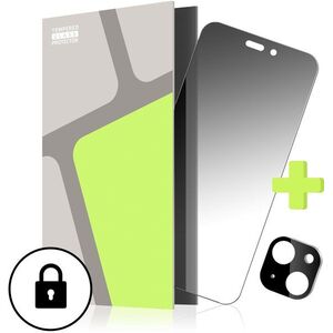 Tempered Glass Protector iPhone 15 üvegfólia + kamera védő fólia - Privacy Glass kép