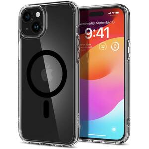 Spigen Ultra Hybrid Black iPhone 15 MagSafe tok kép