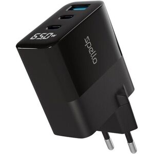Spello ForceBoost Display GaN SA65 töltőfej, 65 W, fekete kép
