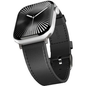 Epico bőrszíj az Apple Watch SE (40 mm)/Series 1-9 (38/40/ 41mm) 10-11 (42 mm) órákhoz - fekete kép