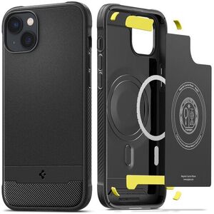 Spigen Rugged Armor MagSafe iPhone 14 matt fekete tok kép