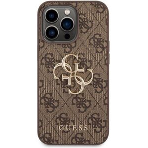 Guess PU 4G Metal Logo iPhone 14 Pro Brown tok kép