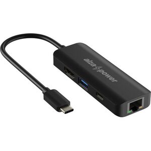 AlzaPower USB-C Dock Station 4in1 - fekete kép