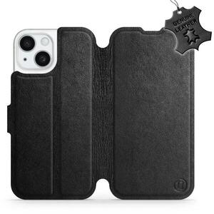 Mobiwear Apple iPhone 15 fekete bőr flip tok - L_BLS kép