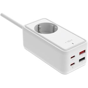 FIXED Charging Strip 2 x USB-C és 2 x USB GaN III PD, 65 W 3 m, fehér kép