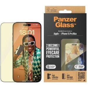 PanzerGlass Apple iPhone 15 Pro Max üvegfólia - AntiBlue, tükröződésmentes + felhelyező keret kép