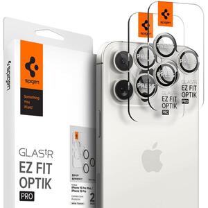 Spigen Glass tR EZ Fit Optik Pro 2 Pack White Titanium iPhone 17 Pro/16 Pro/17 Pro Max/16 Pro Max kép