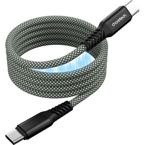 Choetech PD100W USB-C to USB-C 1M Magnet Nylon Cable--green kép