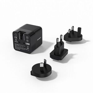 Choetech Digital PD65W GaN Multiple Plugs Charger with Retractable Type-C Cable kép