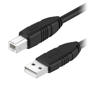 AlzaPower LinkCore USB-A to USB-B 3m, fekete kép
