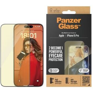 PanzerGlass Apple iPhone 15 Pro üvegfólia - AntiBlue, tükröződésmentes + felhelyező keret kép