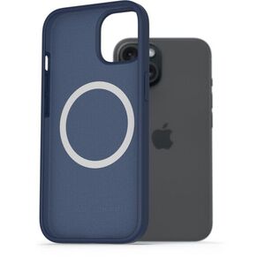 AlzaGuard Silicone Case Compatible with Magsafe iPhone 15 kék tok kép
