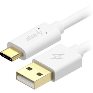 AlzaPower Core Charge USB-A to USB-C 2.0 0.5m, fehér kép