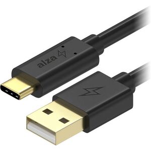 AlzaPower Core Charge USB-A to USB-C 2.0 1m, fekete kép
