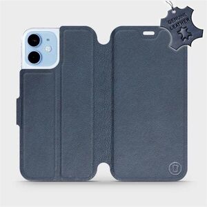 Mobiwear Apple iPhone 12 mini kék bőr flip tok kép