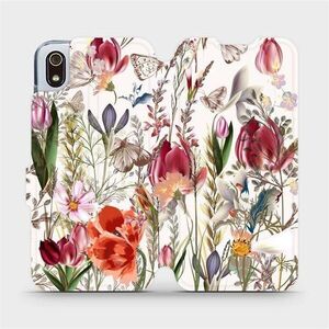 Mobiwear MP01S Xiaomi Redmi 7A flipes tok - virágos rét kép