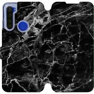 Mobiwear V056P Xiaomi Redmi Note 8T flipes tok - fekete márvány kép