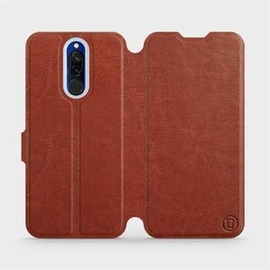 Mobiwear Xiaomi Redmi 8 barna flipes tok szürke belsővel kép