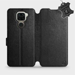 Mobiwear Xiaomi Redmi Note 9 fekete flipes bőr tok kép
