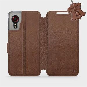 Mobiwear Samsung Galaxy Xcover 5 barna flipes bőr tok kép