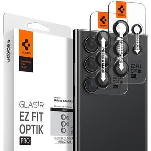 Spigen Glass tR EZ Fit Optik Pro 2 Pack Samsung Galaxy S24 Ultra üvegfólia - fekete kép