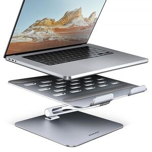 AXAGON STND-LQ, HQ 10"-17, 3” laptop állvány, alumínium, állítható magasság és szög - szürke kép