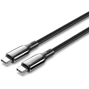 Vention Cotton Braided USB-C 2.0 5A Cable 1.2m Black Zinc Alloy Type kép
