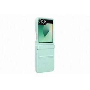 Samsung Galaxy Z Flip6 mentazöld veggán bőr tok kép