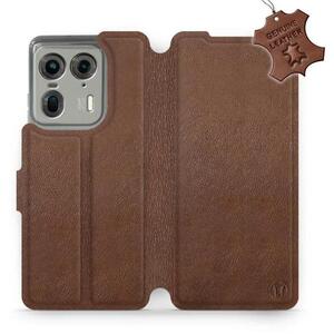 Mobiwear Motorola EDGE 50 Ultra barna bőr flip tok - L_BRS kép