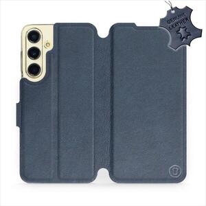 Mobiwear Samsung Galaxy S24 FE kék bőr flip tok kép
